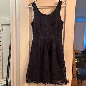 J. Crew Navy Lace Mini Dress